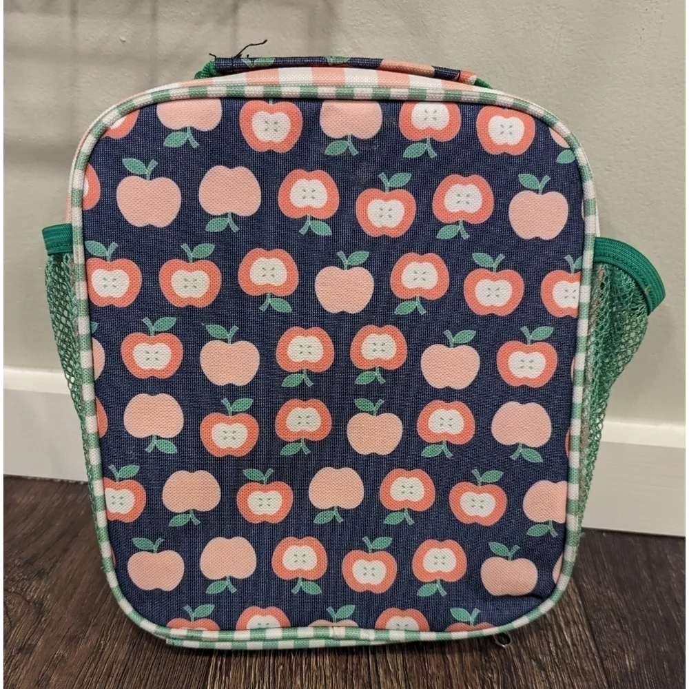 Shrimp and Grits Apple and Gingham Print Lunch bag One Size